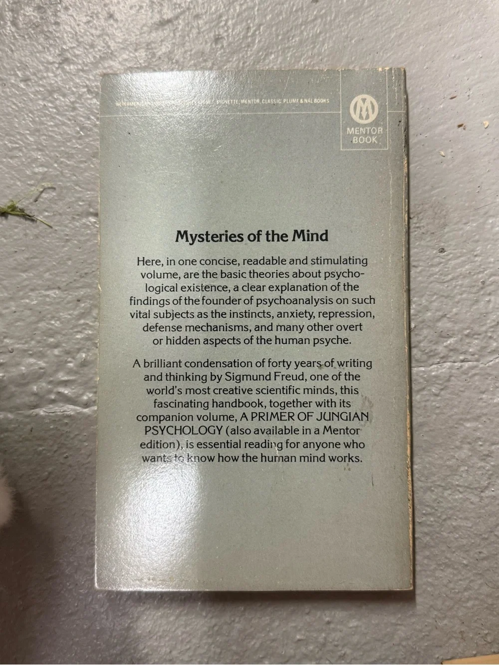 Vintage A Primer of Freudian Psychology Calvin S Hall Mentor Paperback Freud
